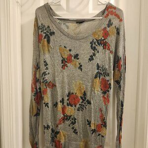 Torrid Grey Floral Shirt